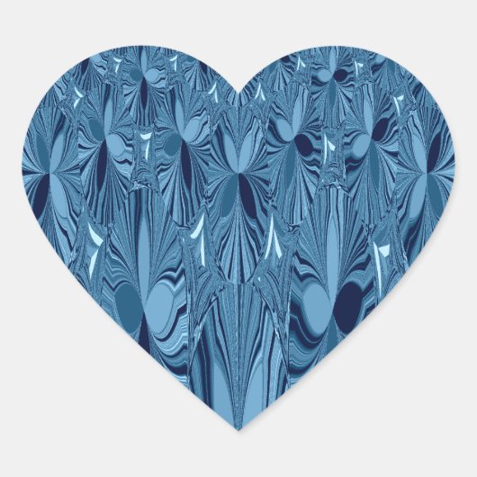 Een mengsel van Blauw Hart Sticker (Voorkant)