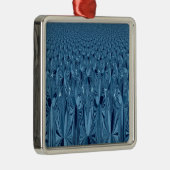 Een mengsel van Blauw Metalen Ornament (Rechts)