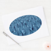 Een mengsel van Blauw Ovale Sticker (Envelop)