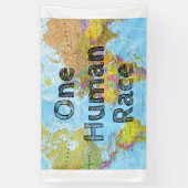 Eén menselijke ras spandoek (Verticaal)