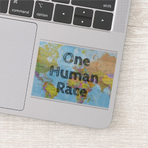 Eén menselijke ras sticker