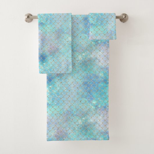 Een Mermaid Galaxy Series Design 2 Bad Handdoek (Insitu)