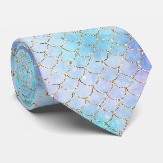 Een Mermaid Galaxy Series Design 7 Stropdas (Opgerold)