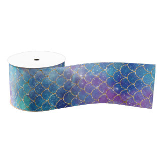 Een Mermaid Galaxy Series Design 9 Grosgrain Lint