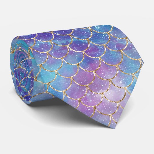 Een Mermaid Galaxy Series Design 9 Stropdas (Opgerold)