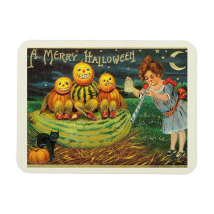 Een Merry Halloween, Jack O Lantaarns, Meisje, Magneet