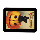 Een Merry Halloween van Ellen Clapsaddle, Kat Magneet (Horizontaal)