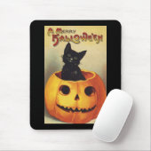 Een Merry Halloween van Ellen Clapsaddle,  Kat Muismat (Met muis)