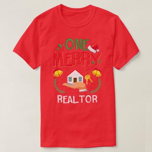 Een Merry Realtor Real Estate Ugly KerstSweat T-shirt (Design voorkant)