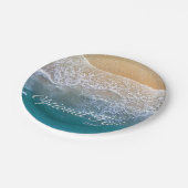 Een met de Beach Papieren Bordje (Gekanteld)