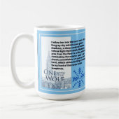 Een met de Wolf Quote mok (Links)