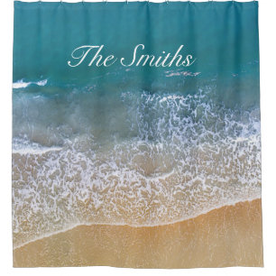 Een met het Beach Shower Curtain Douchegordijn