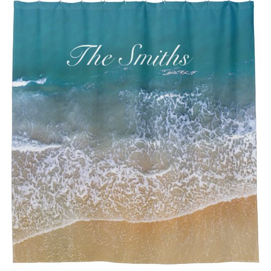Een met het Beach Shower Curtain Douchegordijn (Voorkant)