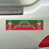 Een metalen kerstBumpersticker Bumpersticker (Op auto)