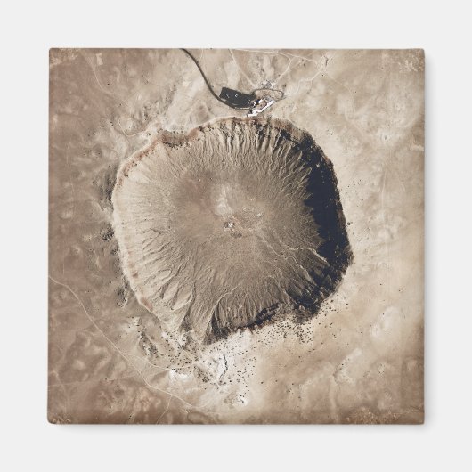 Een meteorietinslagkrater magneet (Voorkant)