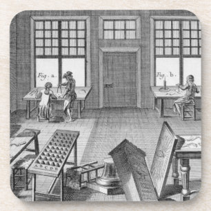 Een meubeleningswerkplaats van de "Encyclop" Drankjes Onderzetter