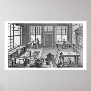 Een meubeleningswerkplaats van de "Encyclop" Poster