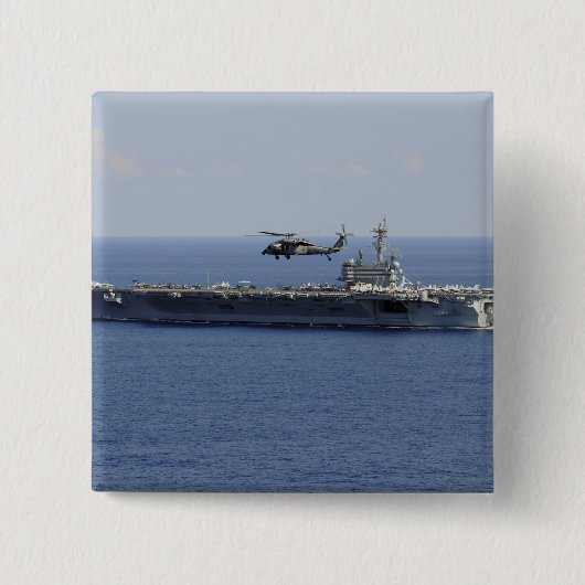 Een MH-60S Seahawk-helikopter Vierkante Button 5,1 Cm (Voorkant)