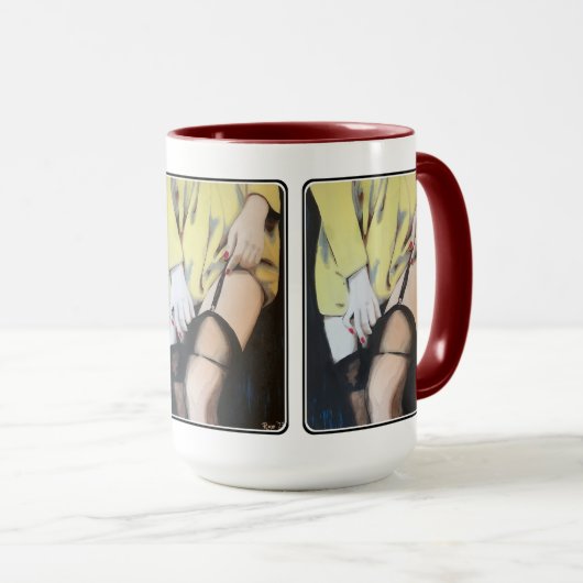 'Een middagaffaire' Schilderij op een Mok (Voorkant rechts)