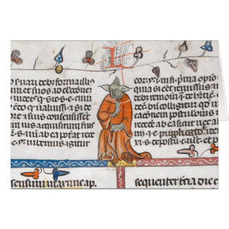 Een middeleeuws manuscript illustratie van de 14e 