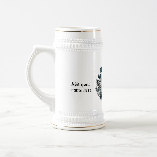 Een middeleeuwse mok met je eigen wapen (Links)