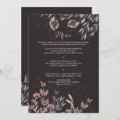 Een midzomernacht droom bruiloft Menu (Voorkant / Achterkant)