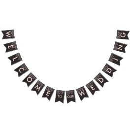 Een midzomernacht droombruiloft vlaggetjes