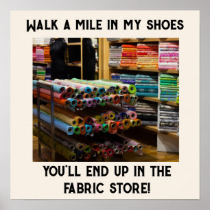 Een mijl in mijn schoenen lopen poster