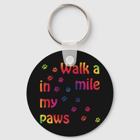 Een mijl lopen (feline) sleutelhanger (Voorkant)