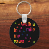 Een mijl lopen (feline) sleutelhanger (Voorkant)