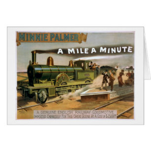 "Een Mile a Minute"  Poster van de theatertrein
