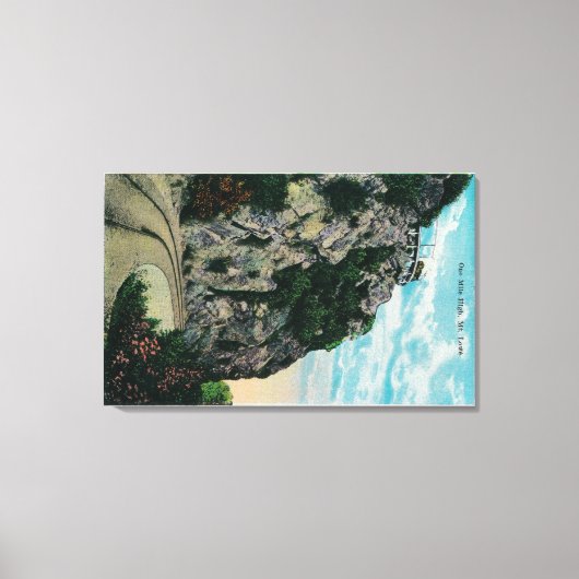 Een Mile High, bij Mt. LoweMt. Lowe, CA Canvas Afdruk (Voorkant)