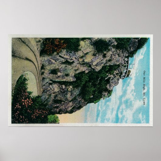 Een Mile High, bij Mt. LoweMt. Lowe, CA Poster (Voorkant)