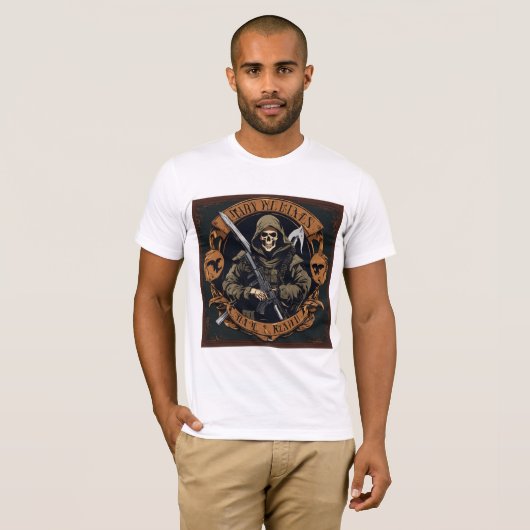 Een militaire badge t-shirt (Voorkant volledig)