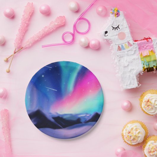 Een miljoen Aurora droams Papieren Bordje (Feest)