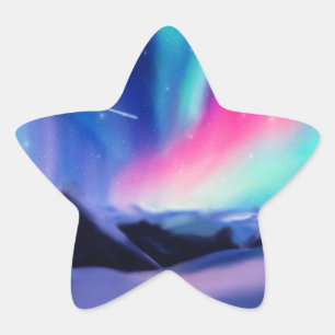 Een miljoen dromen - de Aurora Borealis Ster Sticker