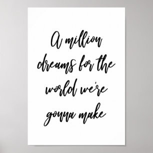 Een miljoen dromen in de Lyrische wandkunst Poster