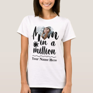 Een miljoen typografie met een aangepaste hartfoto t-shirt