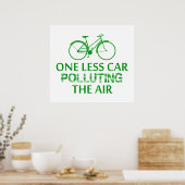 Een minder auto die de lucht vervuilt poster (Keuken)