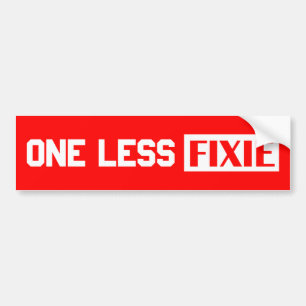 Eén minder Fixie Bumpersticker