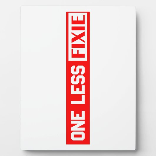 Eén minder Fixie Fotoplaat (Voorkant)