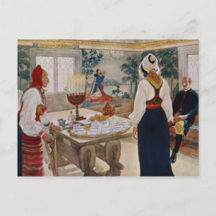 Een mineres katoen, van een commercieel bedrukte k briefkaart