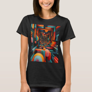 Een minimalistisch optisch abstract kunstwerk 1 t-shirt