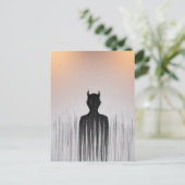 Een minimalistische duivel briefkaart (Staand voorkant)