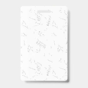 Een minimalistische witte lijntekening schetst een badge