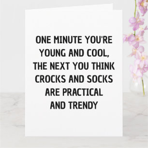 Eén minuut ben je jong en cool, Funny Birthday Kaart