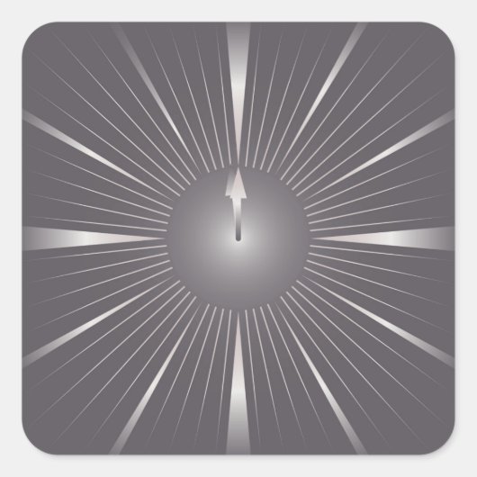 één minuut vierkante sticker (Voorkant)