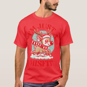 Een misfit rendier t-shirt