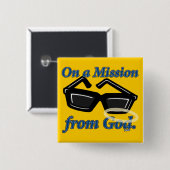 Een missie van God Vierkante Button 5,1 Cm (Voorkant /achterkant)