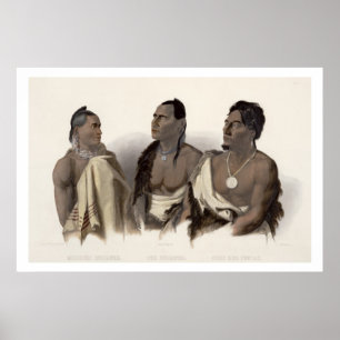 Een Missouri-Indiaan, een Oto-Indiaan en de chef-s Poster